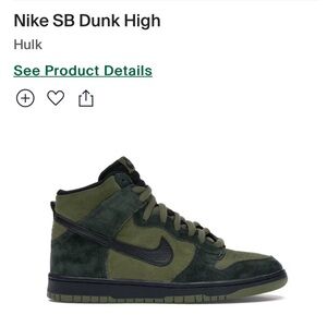 Nike Dunks Rare 2003 Incredible Hulks